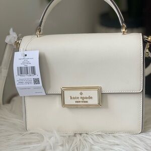 Kate Spade Ivory and Gold Designer Bag